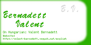 bernadett valent business card